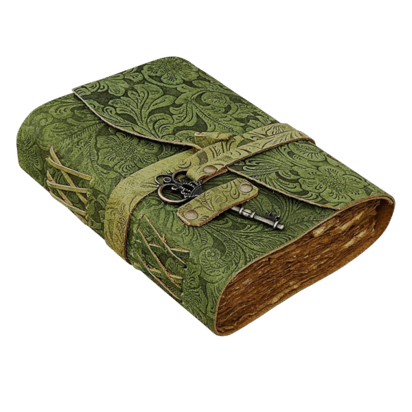 journal (4) Leather Journal - Antique Handmade Deckle Edge Vintage Paper