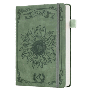 Sunflower Journal for Girls Women Journals for Writing 100GSM College Ruled A5 Leather Notebook for Girls