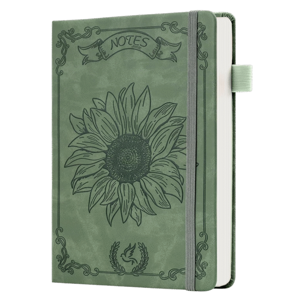 journal (6) Sunflower Journal for Girls Women Journals for Writing 100GSM College Ruled A5 Leather Notebook for Girls
